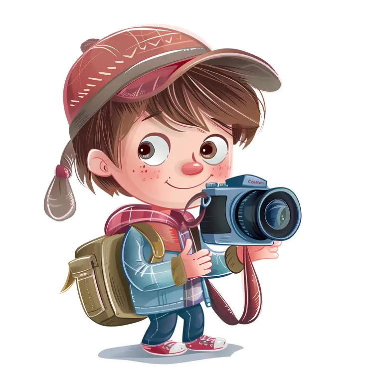 Cartoon Boy with Camera