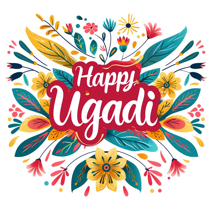 Happy Ugadi Celebration with Flowers