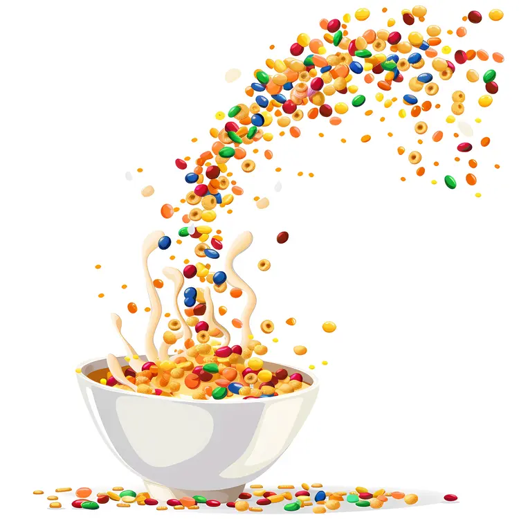Cereal Bowl with Milk Splash