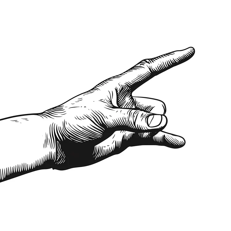 Pointing Hand Illustration