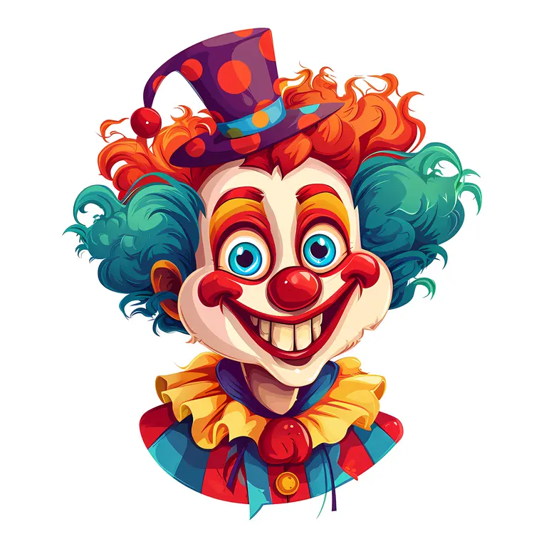 Colorful Clown Illustration