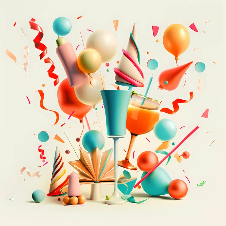 Vibrant Party Decorations and Drinks