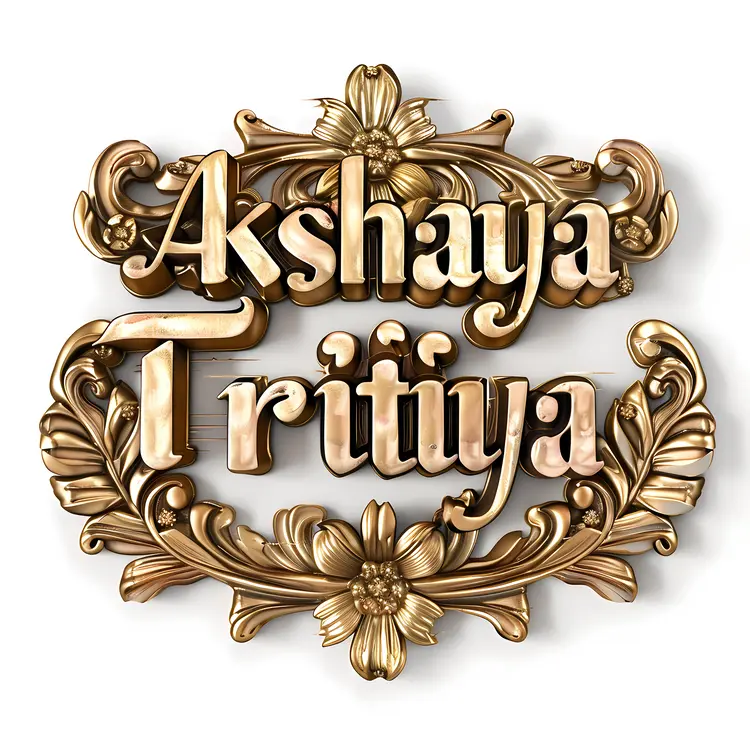 Golden Floral Design for Akshaya Tritiya