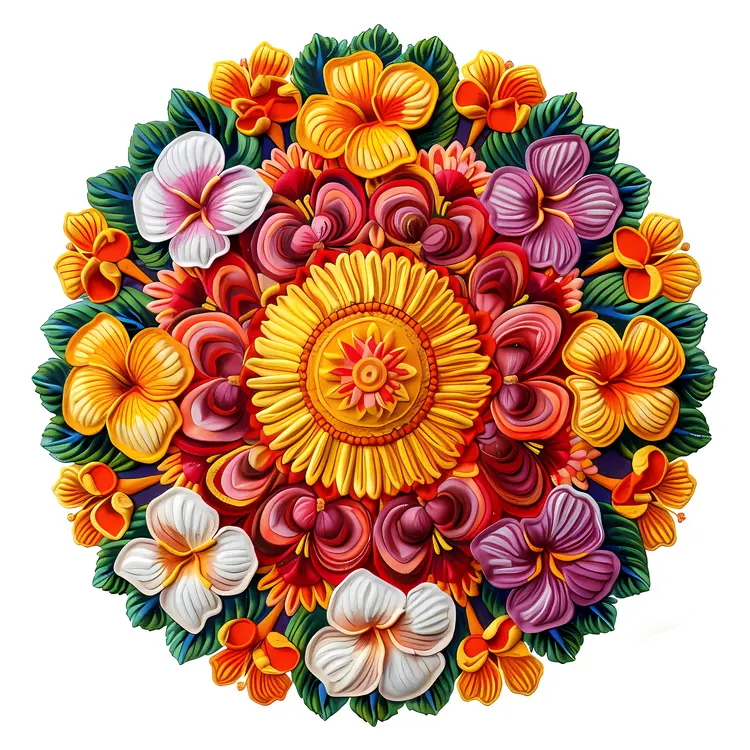 Colorful Floral Mandala Design