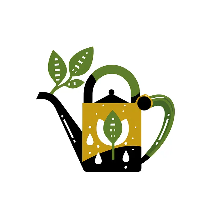 Stylized Watering Can Illustration