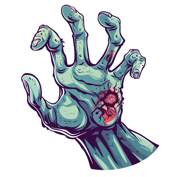 Creepy Zombie Hand Illustration