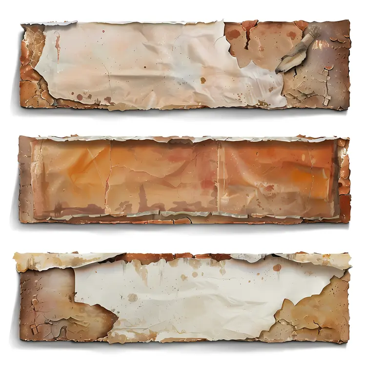Aged and Torn Paper Strips