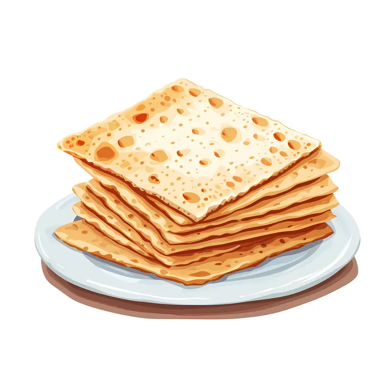 Stack of Crackers on a Plate