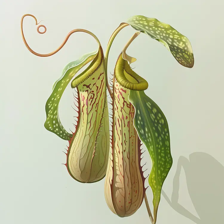 Green Pitcher Plant Illustration