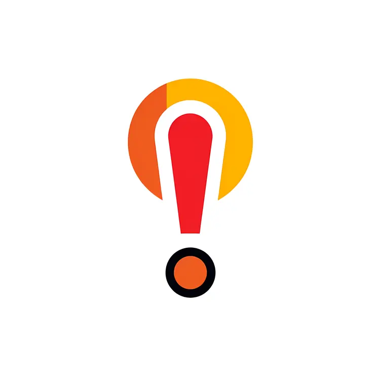 Red and Orange Exclamation Mark Symbol