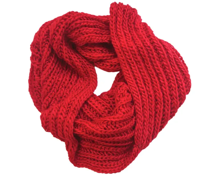 Red Knitted Scarf for Cozy Winter