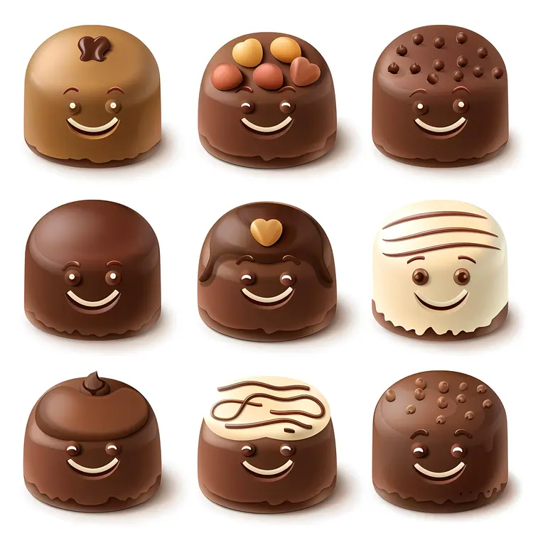 Assorted Smiling Chocolate Candies