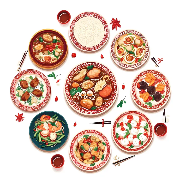 Traditional Chinese Food Platter