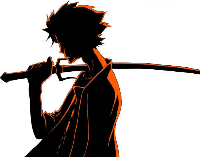 Samurai Silhouette with Sword