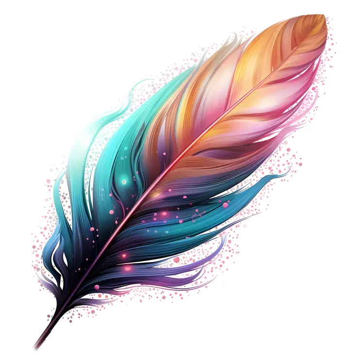 Vibrant Artistic Feather