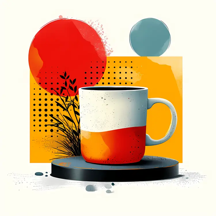 Stylish cup with minimalist design