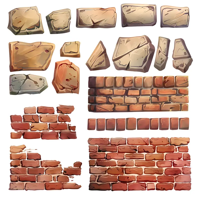 Various Bricks and Stones