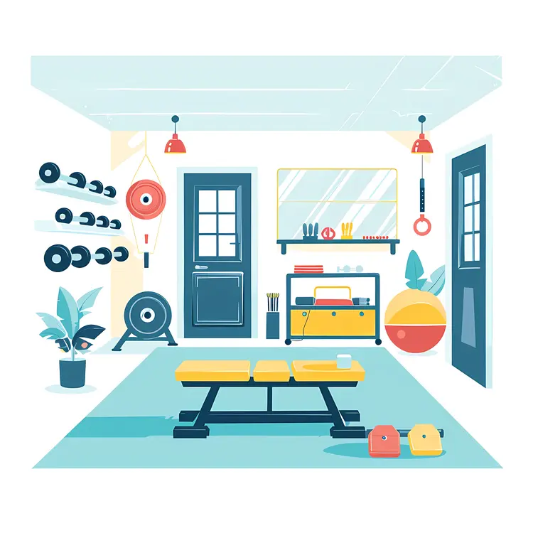 Home Gym Setup Illustration