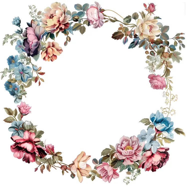 Vintage Floral Wreath