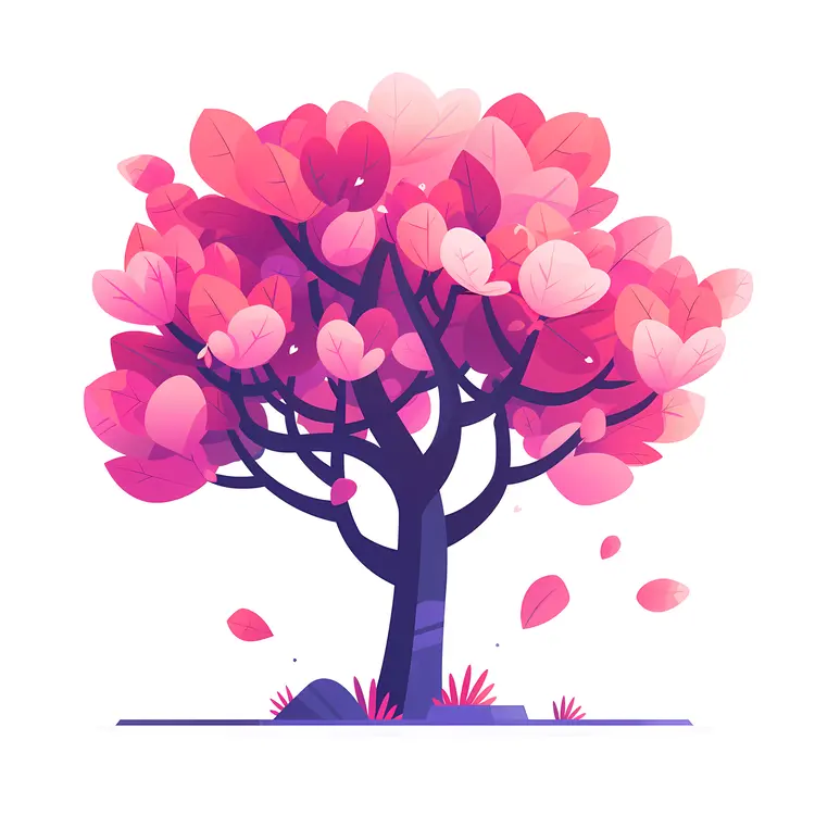 Vibrant Pink Blossom Tree