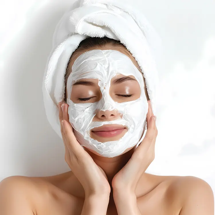 Woman with Face Mask and Relaxation