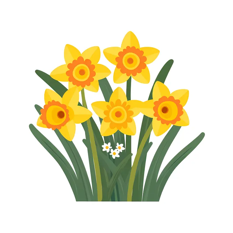 Cluster of Yellow Daffodils