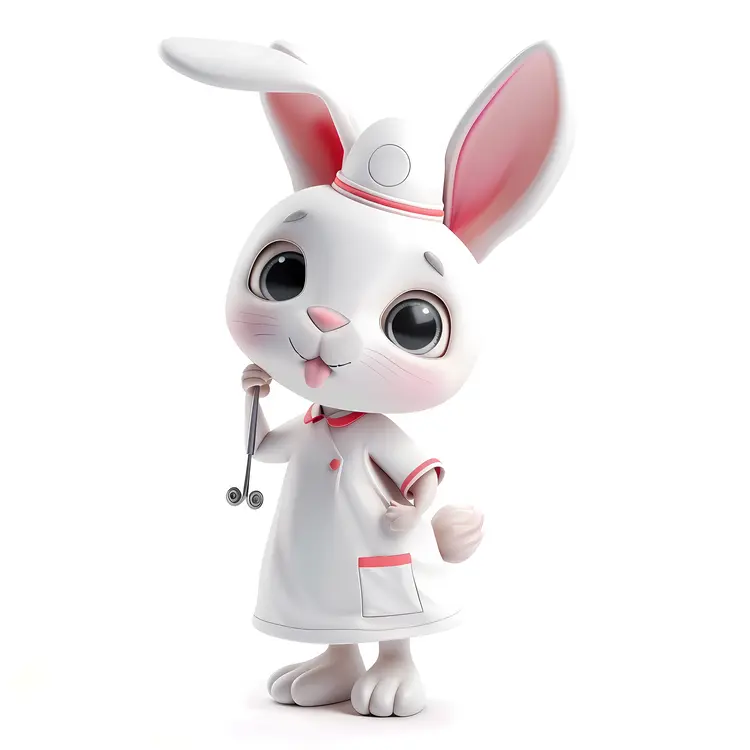 Cute Nurse Rabbit in Uniform