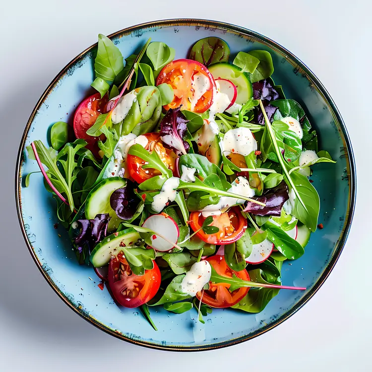 Fresh Salad with Dressing