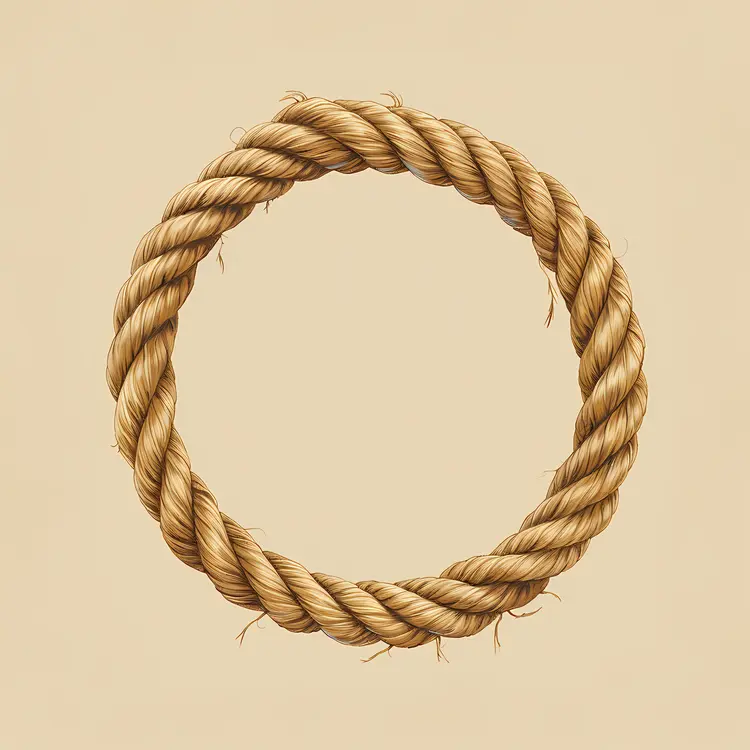 Thick Natural Braided Rope Circle