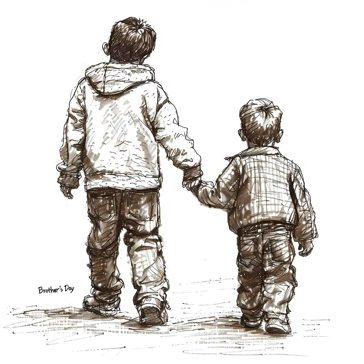 Brothers Holding Hands on Brother's Day