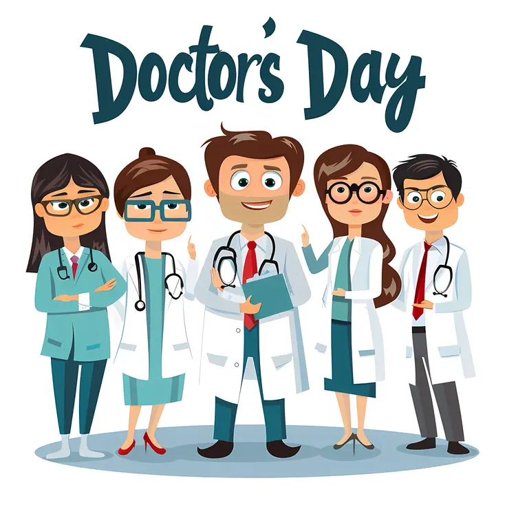 Cartoon Medical Team for Doctor's Day