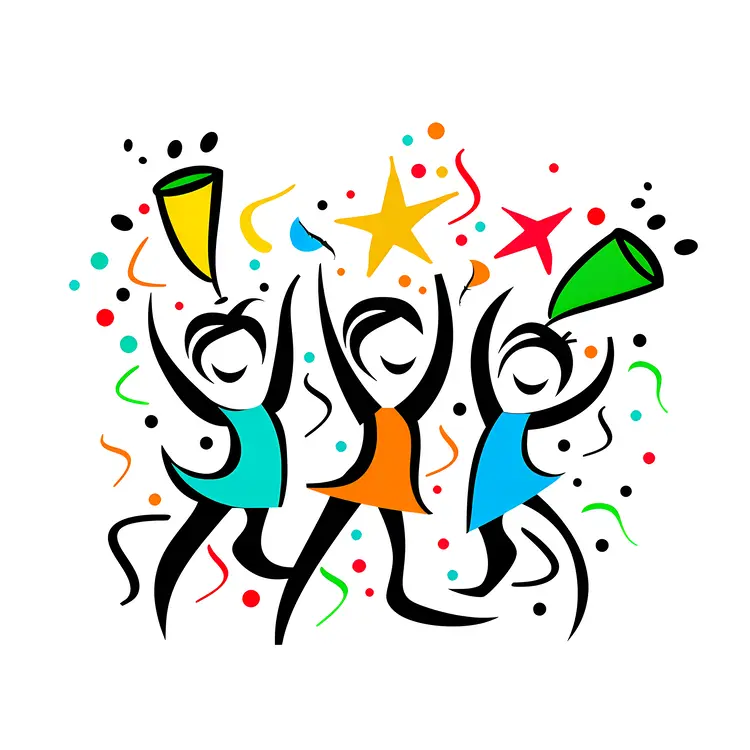 Colorful Celebration with Confetti