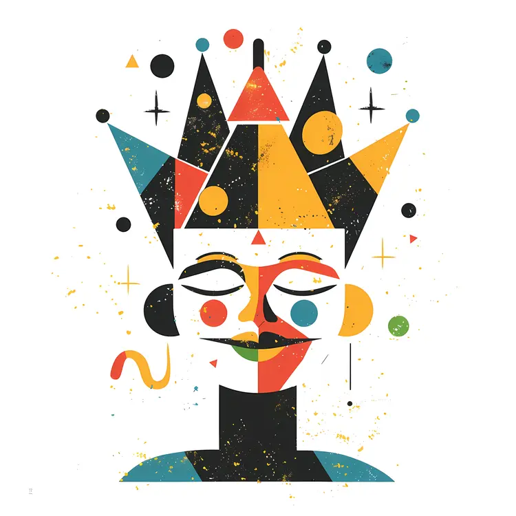 Abstract King with Crown