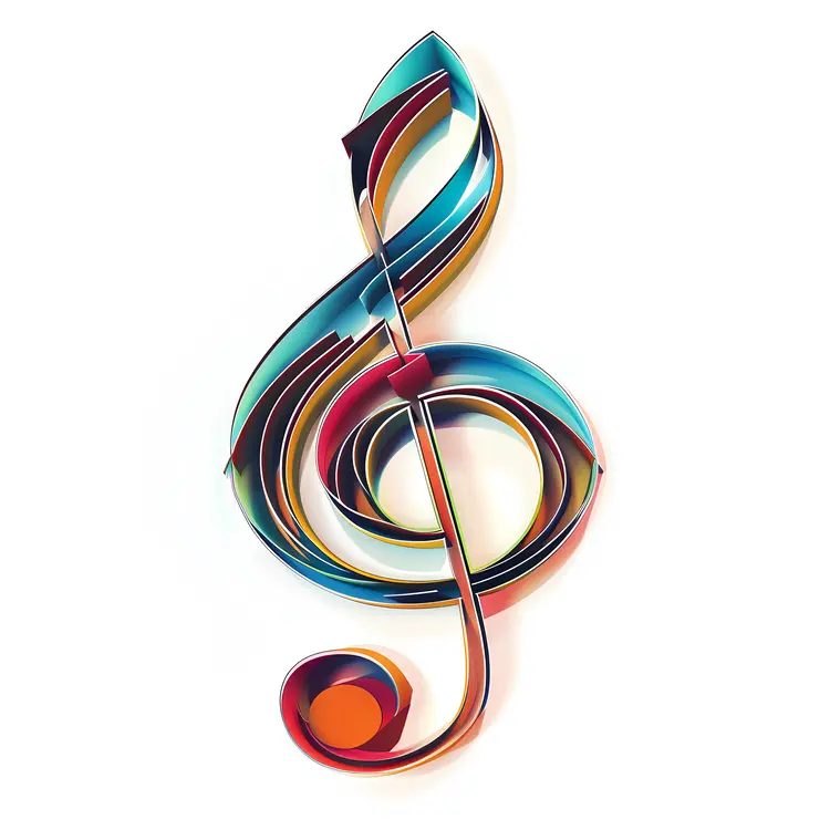 Colorful Treble Clef