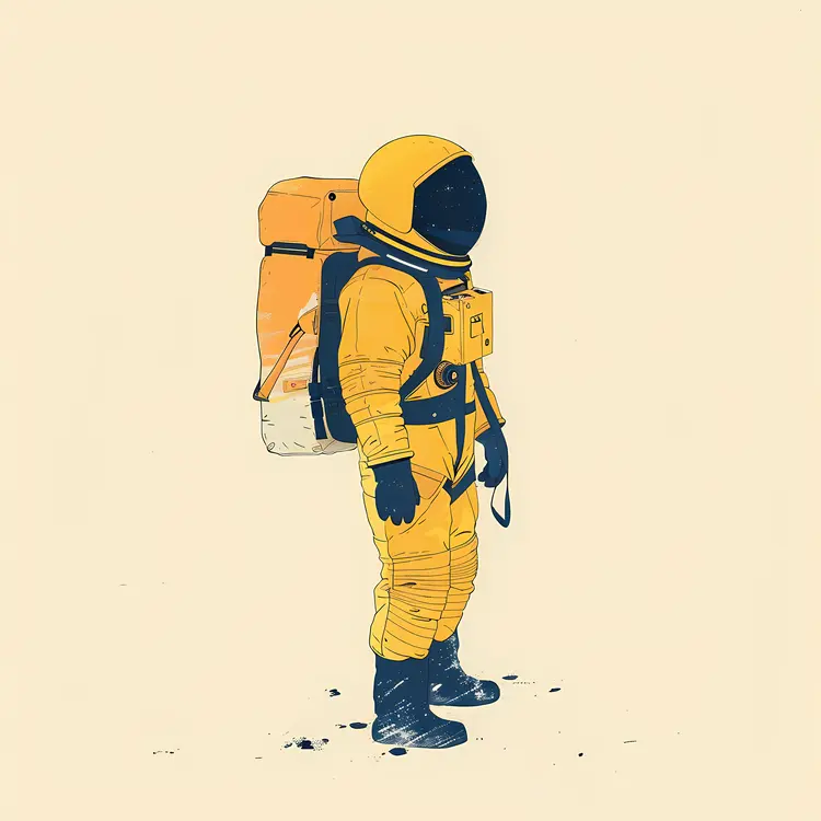 Yellow Astronaut in Space Suit
