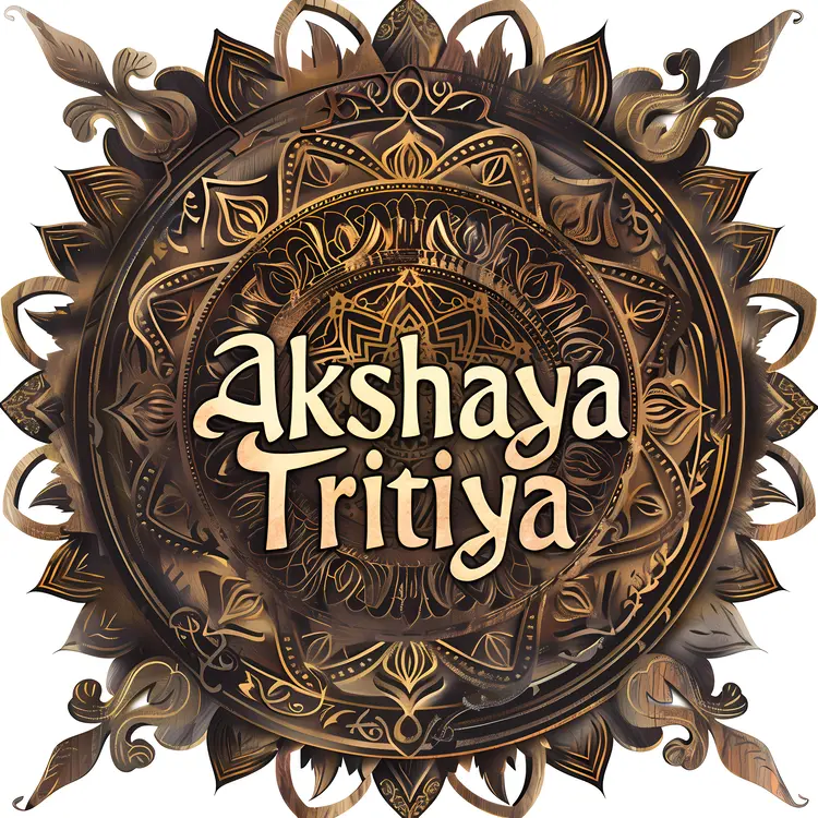 Ornate Emblem for Akshaya Tritiya