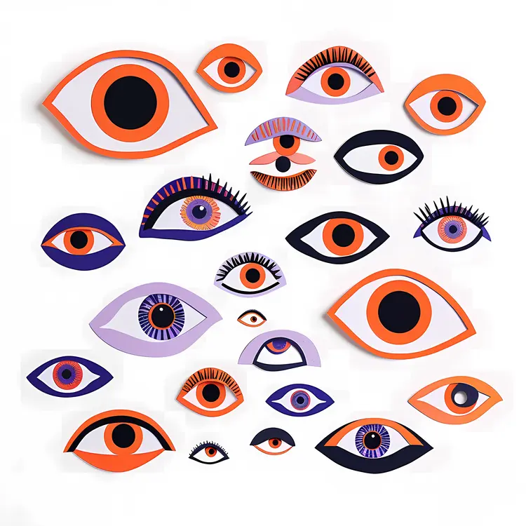 Colorful Abstract Eyes Art