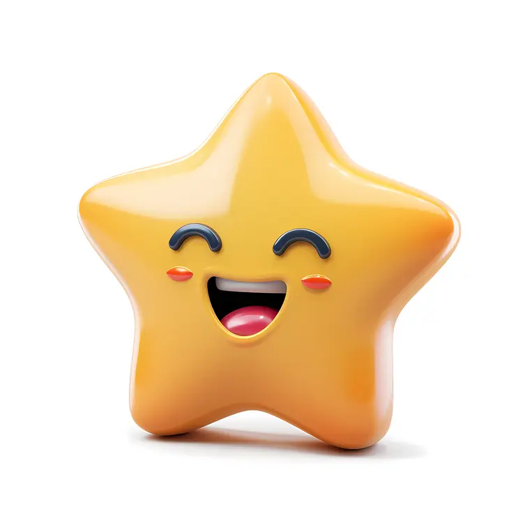 Happy Yellow Star Emoji