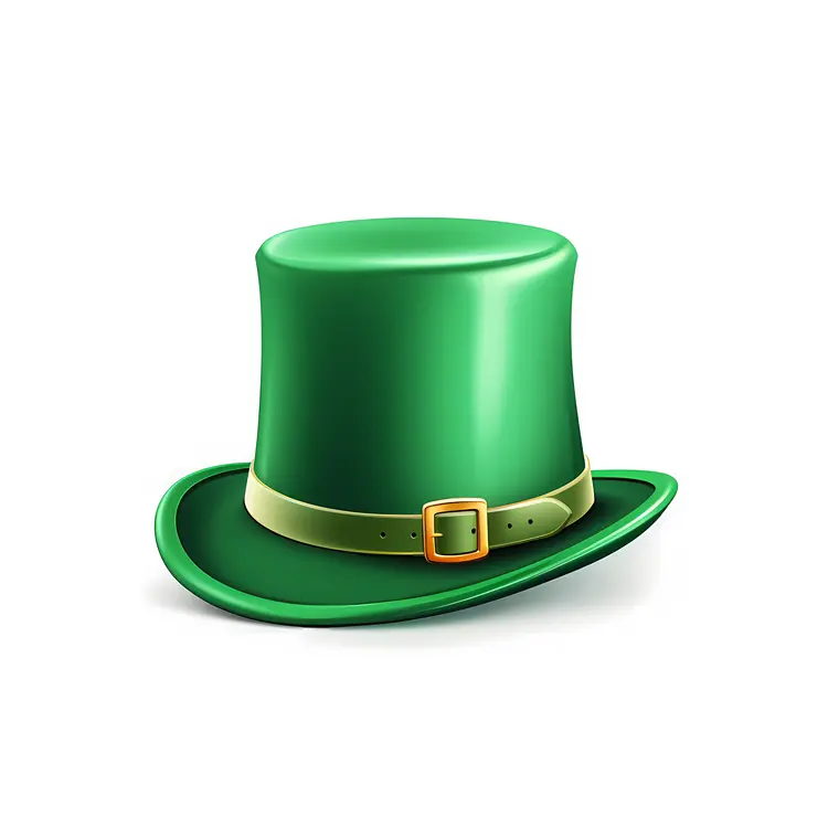 Green Top Hat with Buckle for St. Patrick's Day