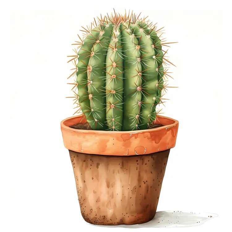 Round Cactus in Pot