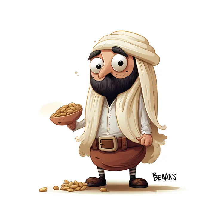 Bean Merchant Holding a Bowl of Beans