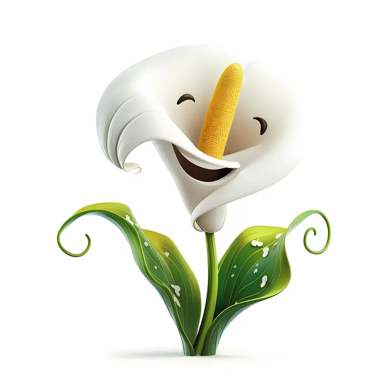 White Flower with a Smile