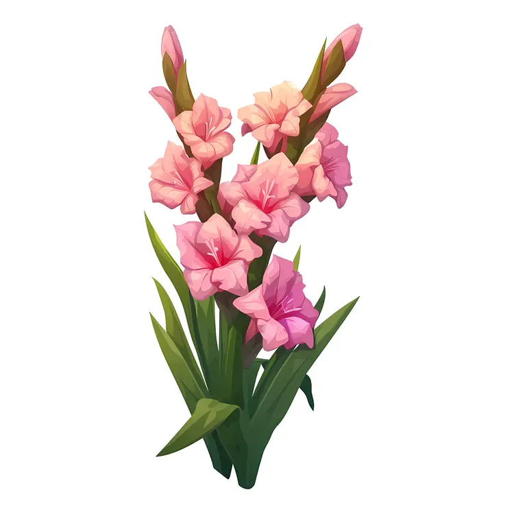 Pink Gladiolus Flower