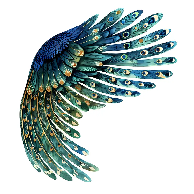 Colorful Bird Wing Illustration