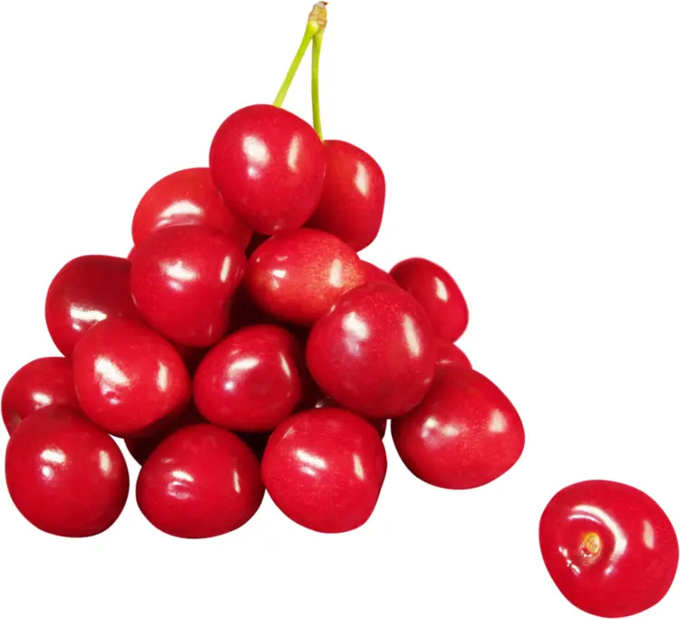 Fresh Red Cherries Pile