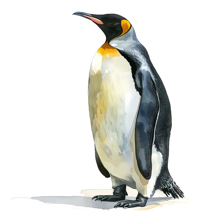 Watercolor King Penguin