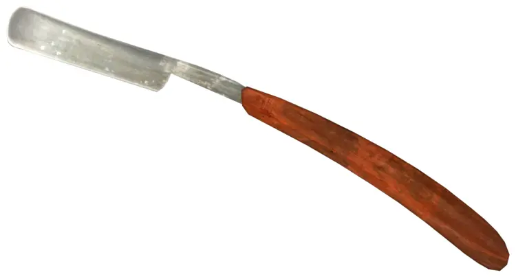 Vintage Straight Razor with Wooden Handle