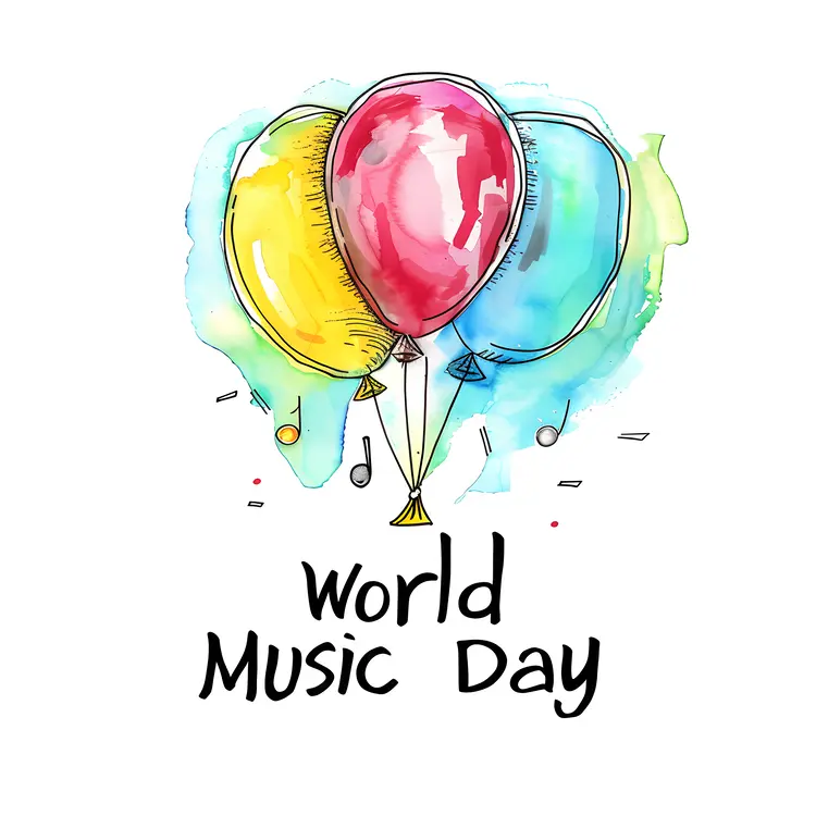 Colorful Balloons for World Music Day