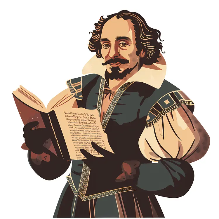 Illustration of a Man Reading a Book