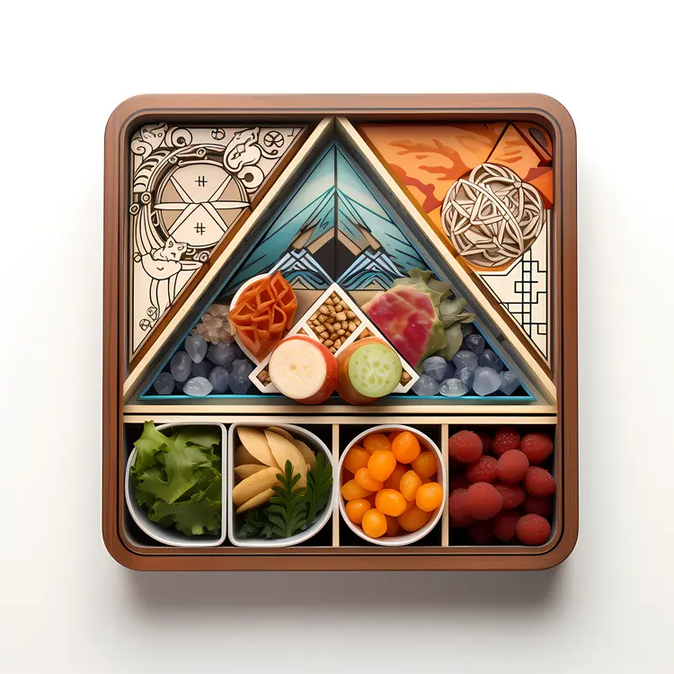 Artistic Bento Box with Fresh Ingredients